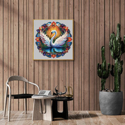Whimsical Wooden Jigsaw Puzzle-Beautiful Swan 1