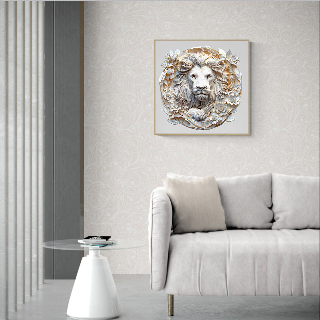 Whimsical Wooden Jigsaw Puzzle-3D paper lion