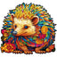 Whimsical Wooden Jigsaw Puzzle- Smart Hedgehog