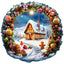 Whimsical Wooden Jigsaw Puzzle- Christmas House