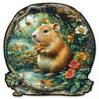 Whimsical Wooden Jigsaw Puzzle- Capybara