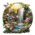 Puzzle en bois fantaisiste - Papillons et cascades