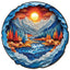 Whimsical Wooden Jigsaw Puzzle-  Mountains and Rivers