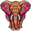 Whimsical Wooden Jigsaw Puzzle- Mandala Elephant
