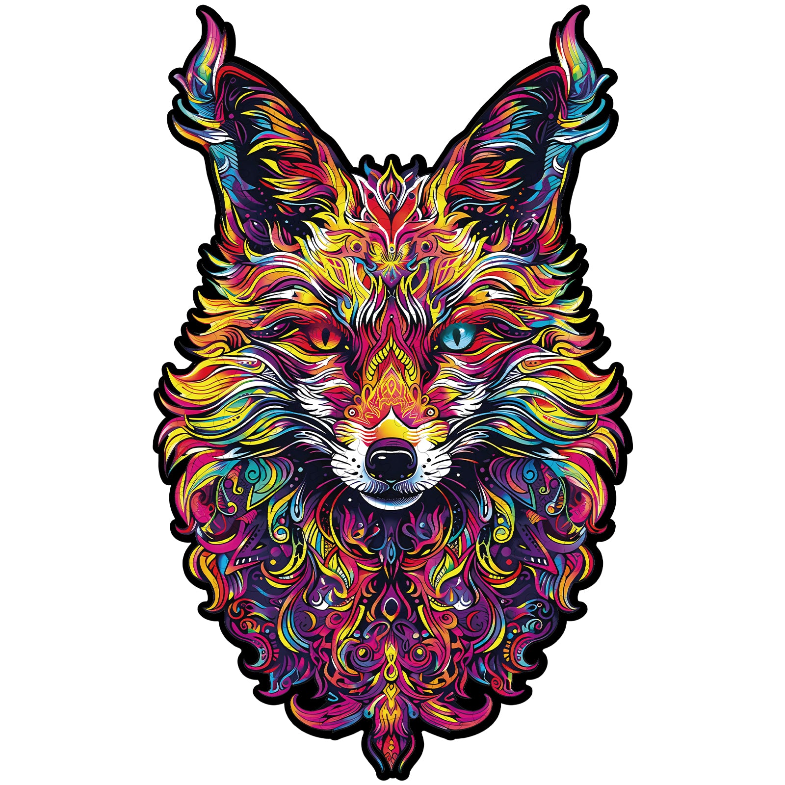 Whimsical Wooden Jigsaw Puzzle- Gorgeous Fox Image principale du produit