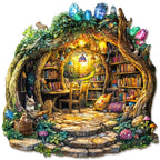Puzzle en bois fantaisiste - La maison champignon de la forêt