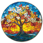 Whimsical Wooden Jigsaw Puzzle- Colorful Glass Tree