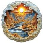 Puzzle en bois fantaisiste - Rivières et Montagnes