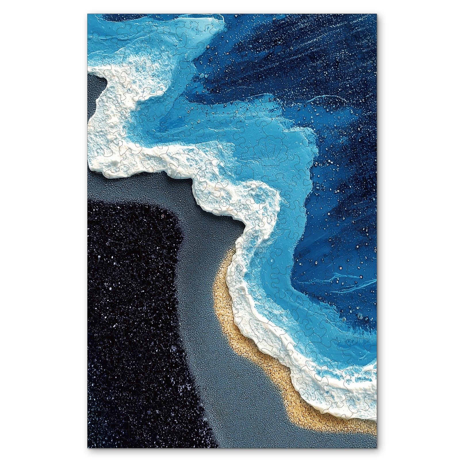 Whimsical Wooden Jigsaw Puzzle- Beyond the Waves Main image