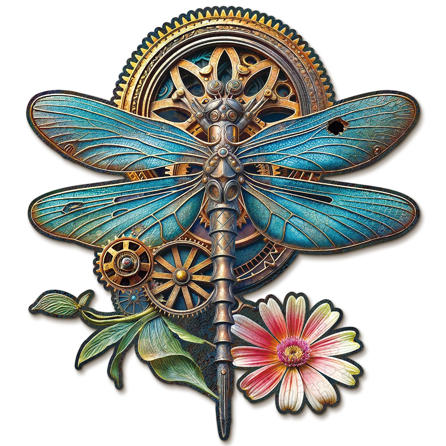 Wunderliches Holzpuzzle-Retro Mechanische Libelle