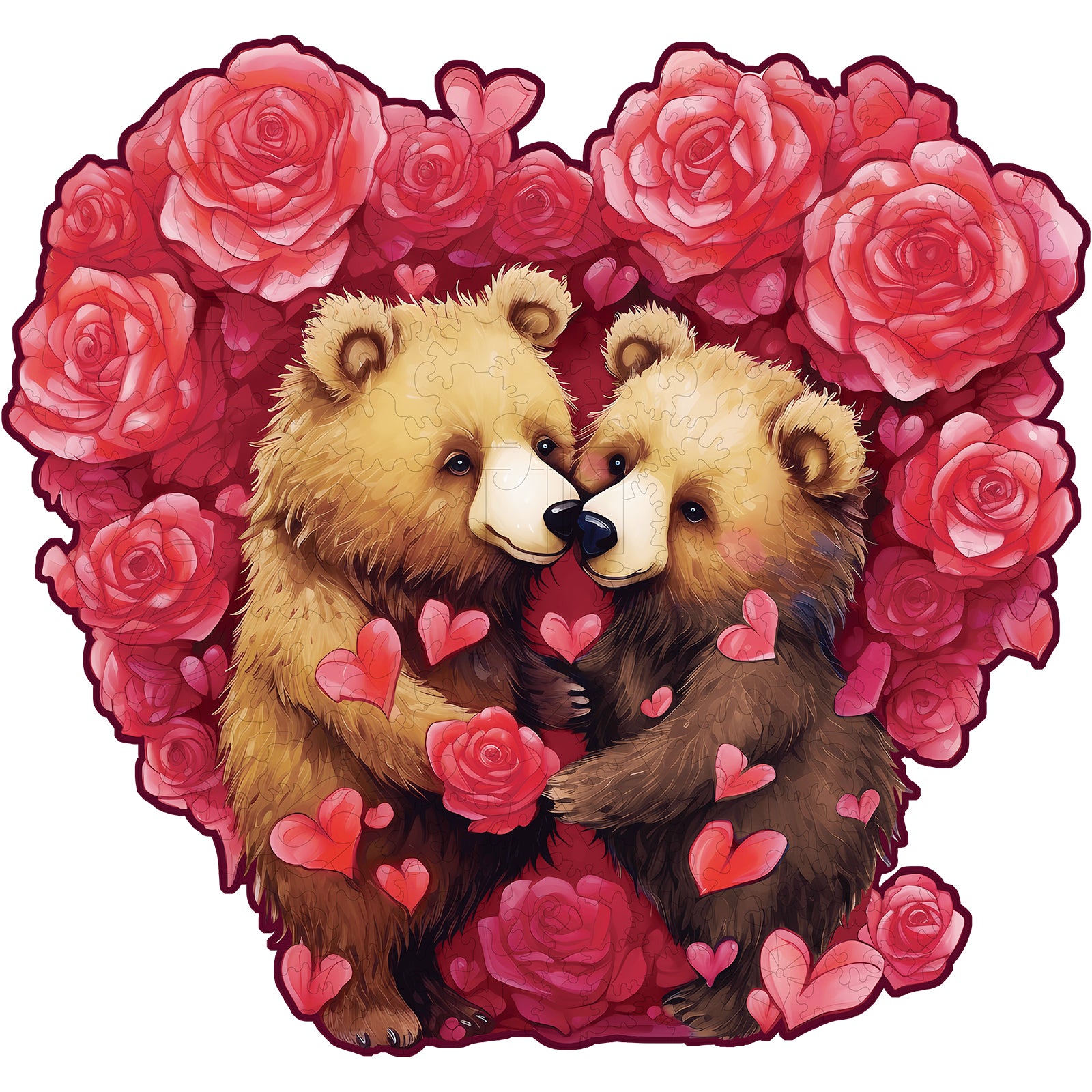 Whimsical Wooden Jigsaw Puzzle- Eternal Embrace Main image