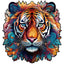 Whimsical Wooden Jigsaw Puzzle- Tough Tiger