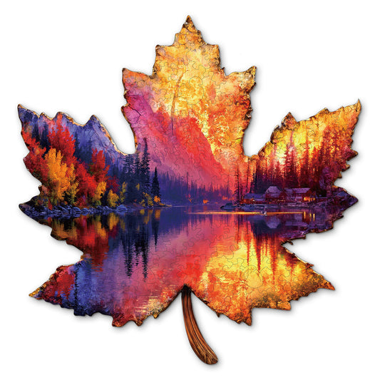 Puzzle en bois captivant - Forêt d'automne