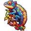Whimsical Wooden Jigsaw Puzzle- Colorful Chameleon