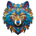 Whimsical Wooden Jigsaw Puzzle-Majestic Wolf