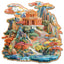 Whimsical Wooden Jigsaw Puzzle- Colorful Palace