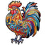 Whimsical Wooden Jigsaw Puzzle- Majestic Cock
