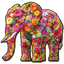 Whimsical Wooden Jigsaw Puzzle- Flower Elephant