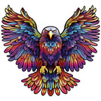 Whimsical Wooden Jigsaw Puzzle-Soaring Eagle