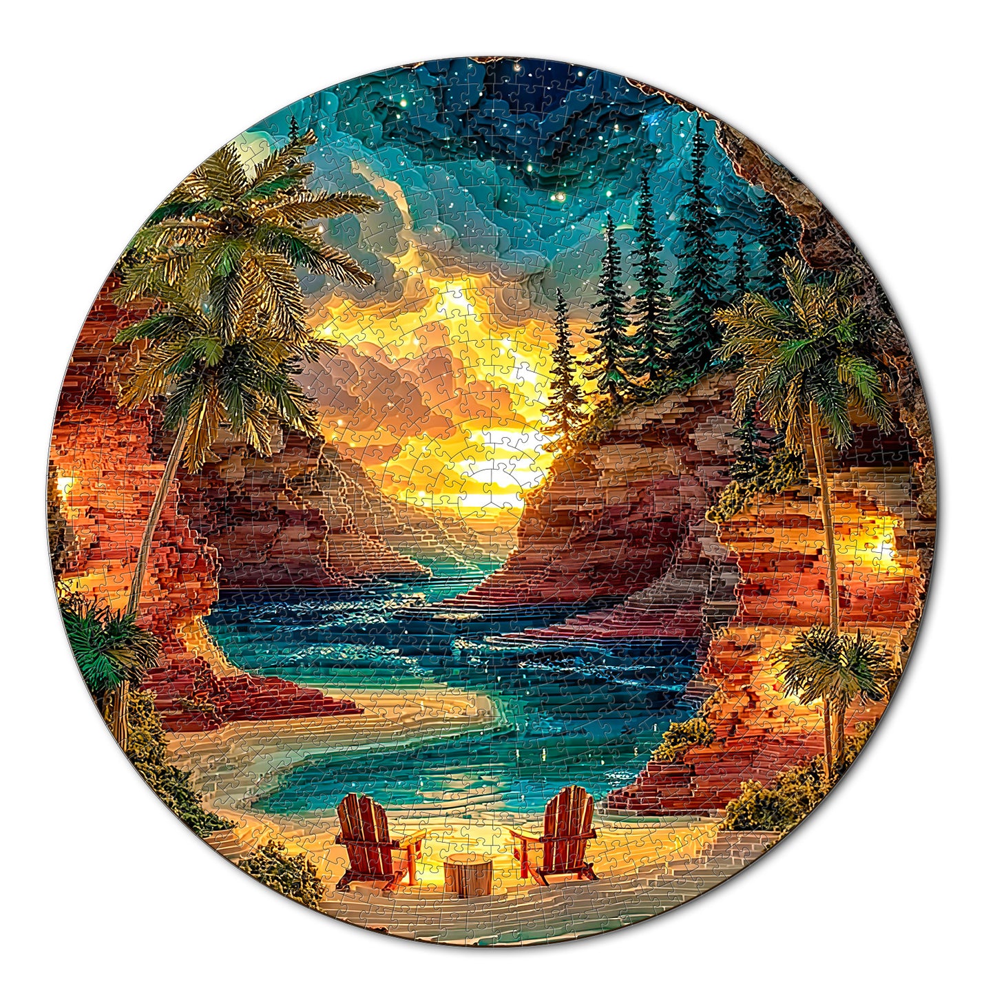 Sunset Cove 1000-Piece Cardboard Jigsaw Puzzle