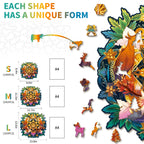 Whimsical Wooden Jigsaw Puzzle- The Deer Family