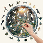 Whimsical Wooden Jigsaw Puzzle- 3d vision Inside The Cave-2