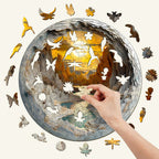 Whimsical Wooden Jigsaw Puzzle- 3d vision Inside The Cave-1