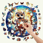 Whimsical Wooden Jigsaw Puzzle- Owl Family 2
