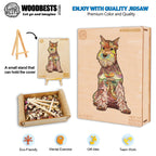 Whimsical Wooden Jigsaw Puzzle- Schnauzer
