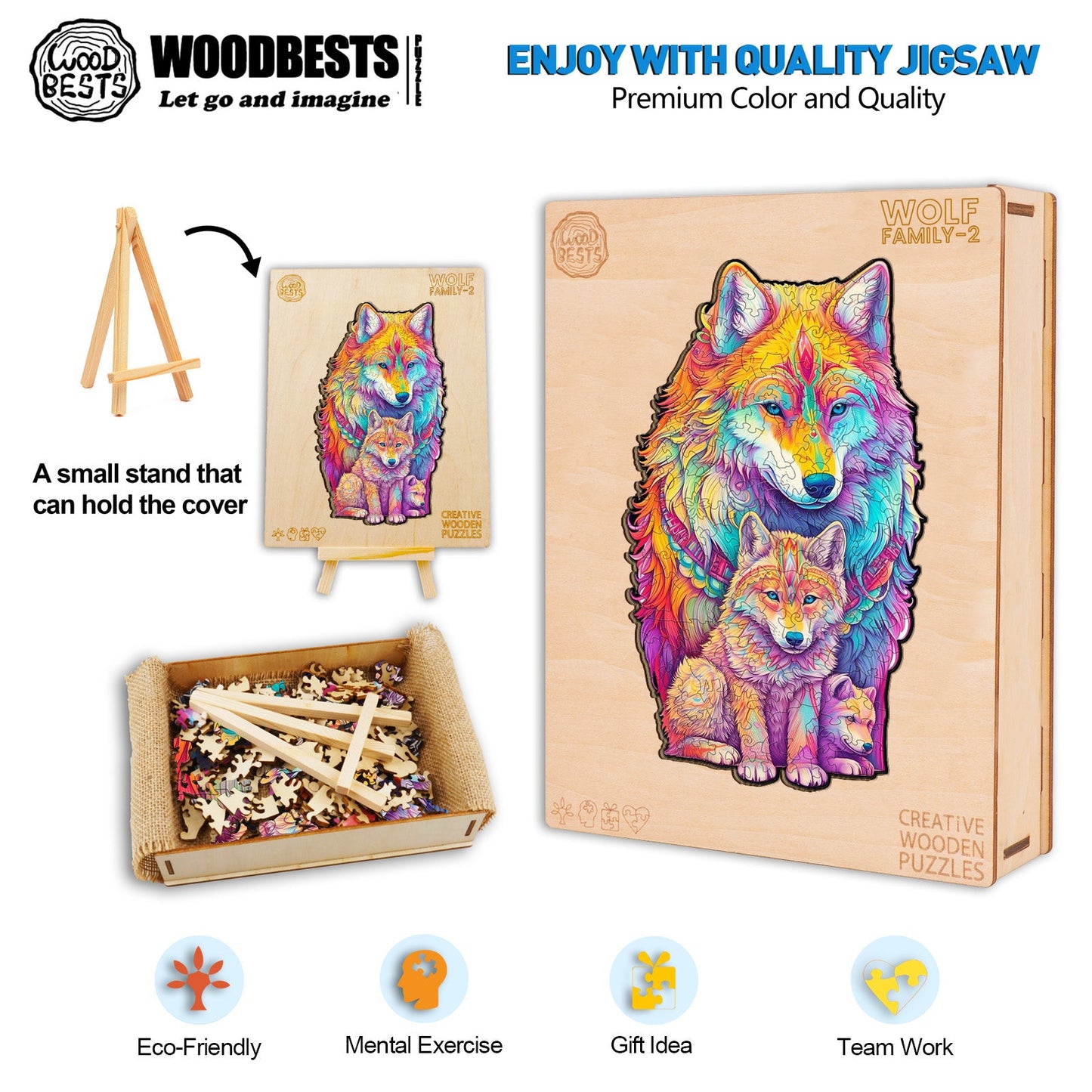 Skurriles Holzpuzzle – WOLFFAMILIE 2