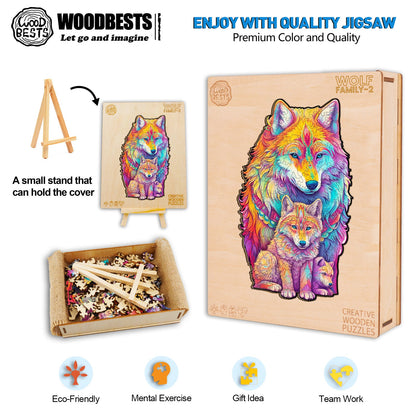 Skurriles Holzpuzzle – WOLFFAMILIE 2
