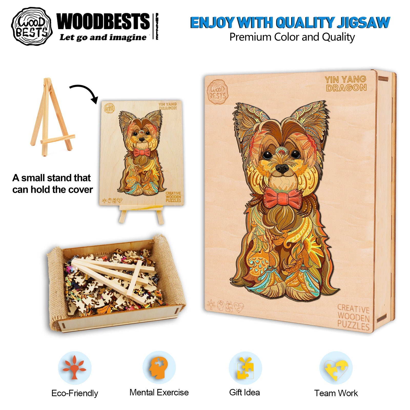 Whimsical Wooden Jigsaw Puzzle- YORKSHIRE