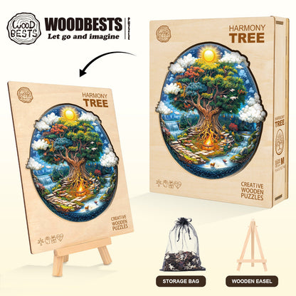 Launiges Holzpuzzle - Harmoniebaum