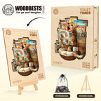 Whimsical Wooden Jigsaw Puzzle- Toilet Times