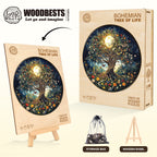 Verträumtes Holzpuzzle – Baum des Lebens im Bohème-Stil