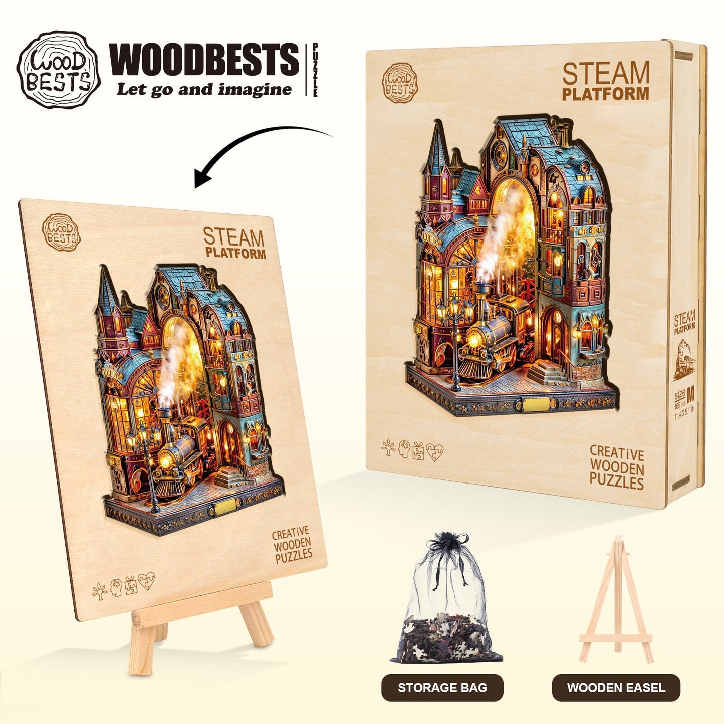 Launiges Holzpuzzle - Steam-Plattform