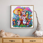 Whimsical Wooden Jigsaw Puzzle- Mouse family