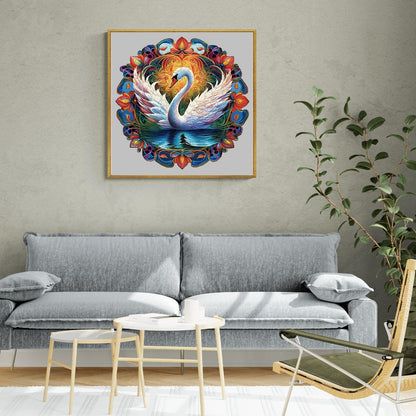 Whimsical Wooden Jigsaw Puzzle-Beautiful Swan 1