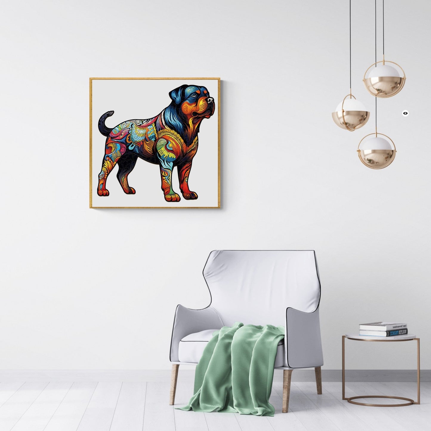 Verspieltes Holzpuzzle – Rottweiler 1