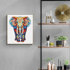 Whimsical Wooden Jigsaw Puzzle- Orange Elephant