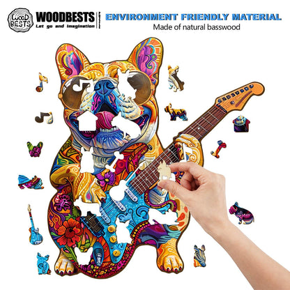 Ausgefallenes Holzpuzzle – Rock Dog