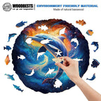 Whimsical Wooden Jigsaw Puzzle-Dream Dolphin