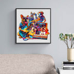 Whimsical Wooden Jigsaw Puzzle- Dog Band