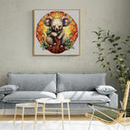 Whimsical Wooden Jigsaw Puzzle-mandala koala