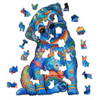 Whimsical Wooden Jigsaw Puzzle-CUTE PUG