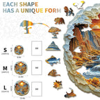 Puzzle en bois fantaisiste - Rivières et Montagnes
