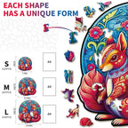 Whimsical Wooden Jigsaw Puzzle- Squirrel Friends