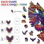 Whimsical Wooden Jigsaw Puzzle-Soaring Eagle