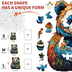 Whimsical Wooden Jigsaw Puzzle- Cute panda