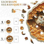 Whimsical Wooden Jigsaw Puzzle- Parent Child Owl